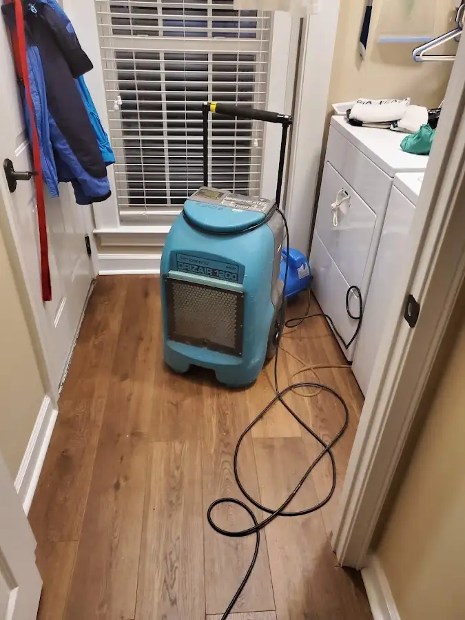 Commercial dehumidifier deployed for Flood Damage Cleanup in Napa